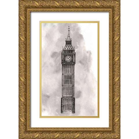 World Landmarks I Gold Ornate Wood Framed Art Print with Double Matting by Popp, Grace