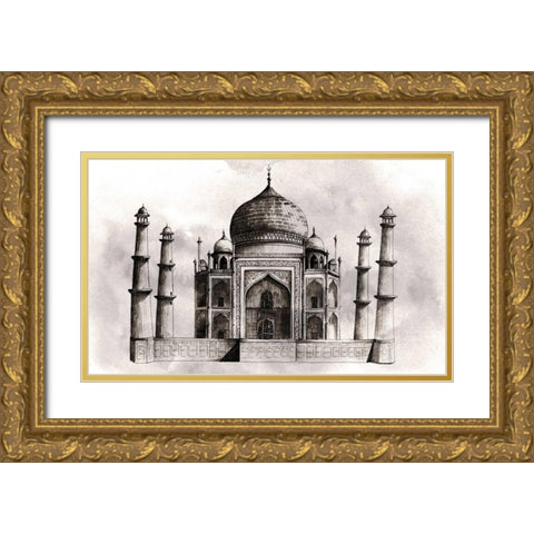 World Landmarks IV Gold Ornate Wood Framed Art Print with Double Matting by Popp, Grace