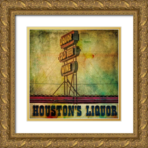 Vintage LA IV Gold Ornate Wood Framed Art Print with Double Matting by Malek, Honey