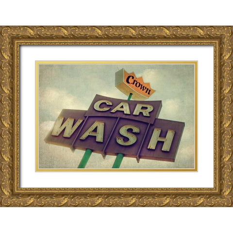 Vintage LA VII Gold Ornate Wood Framed Art Print with Double Matting by Malek, Honey