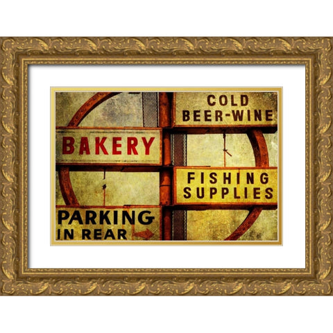 Vintage LA IX Gold Ornate Wood Framed Art Print with Double Matting by Malek, Honey