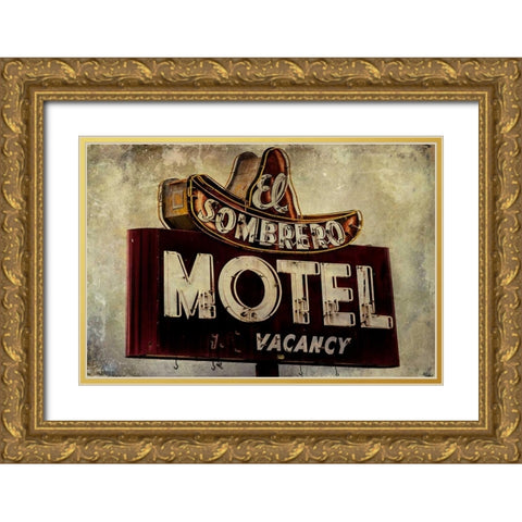 Vintage LA XI Gold Ornate Wood Framed Art Print with Double Matting by Malek, Honey