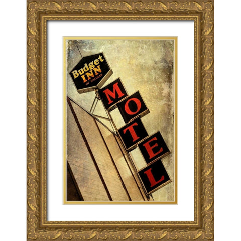 Vintage LA XIV Gold Ornate Wood Framed Art Print with Double Matting by Malek, Honey