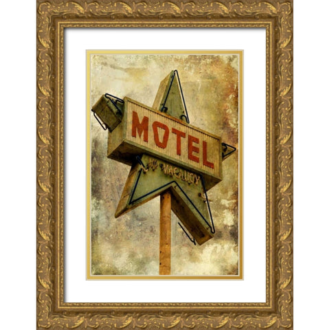 Vintage LA XV Gold Ornate Wood Framed Art Print with Double Matting by Malek, Honey