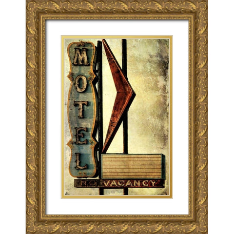 Vintage LA XVI Gold Ornate Wood Framed Art Print with Double Matting by Malek, Honey