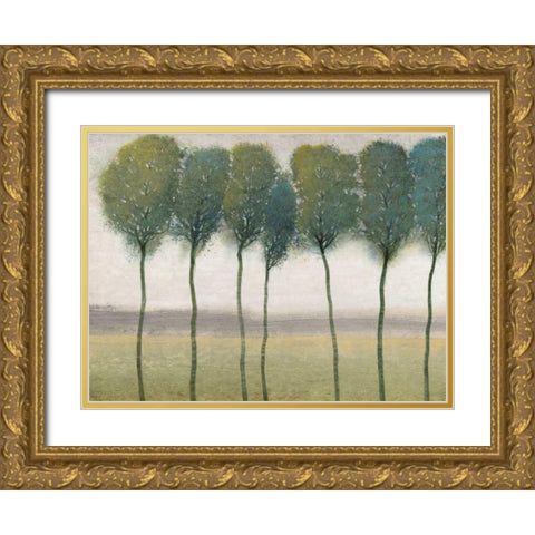 Row of Trees I Gold Ornate Wood Framed Art Print with Double Matting by OToole, Tim
