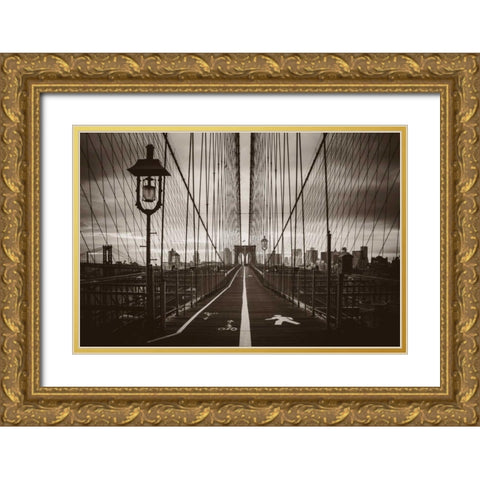 Cabels Web Gold Ornate Wood Framed Art Print with Double Matting by Brooknam, John