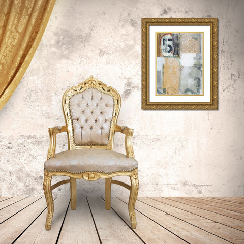 Downtown Numbers I Gold Ornate Wood Framed Art Print with Double Matting by Fuchs, Jodi