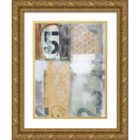 Downtown Numbers I Gold Ornate Wood Framed Art Print with Double Matting by Fuchs, Jodi