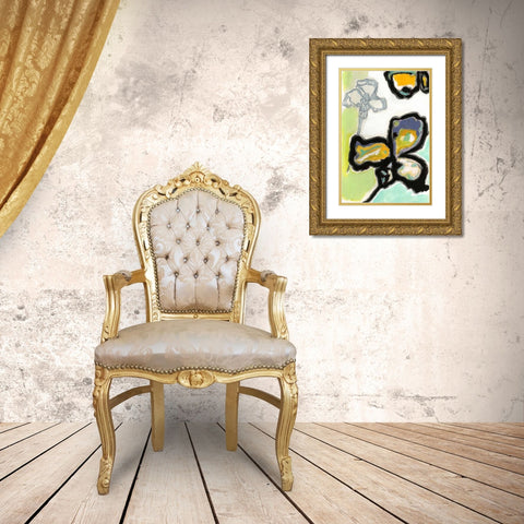 Orchid Pop I Gold Ornate Wood Framed Art Print with Double Matting by Fuchs, Jodi
