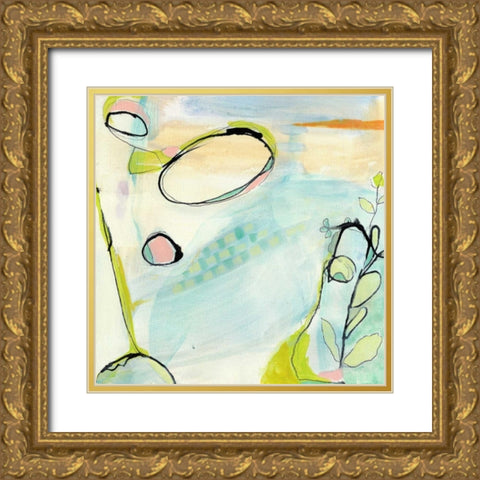 Travelogue III Gold Ornate Wood Framed Art Print with Double Matting by Fuchs, Jodi