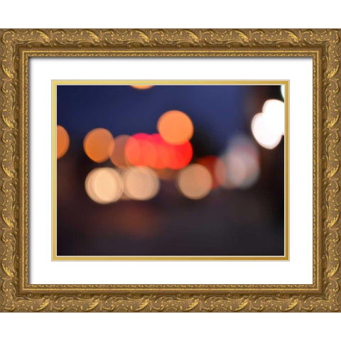 Bokeh Abstract VI Gold Ornate Wood Framed Art Print with Double Matting by Chandler, Sharon