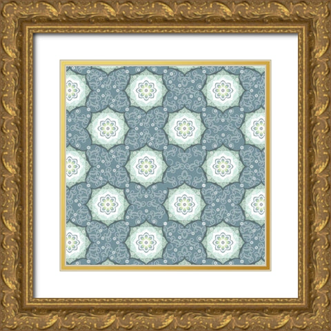 Glamour Medallions II Gold Ornate Wood Framed Art Print with Double Matting by Hoffman, Katia