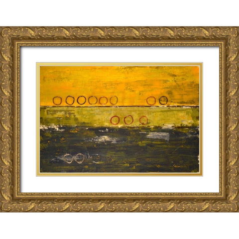 Aquarium II Gold Ornate Wood Framed Art Print with Double Matting by Avondet, Natalie