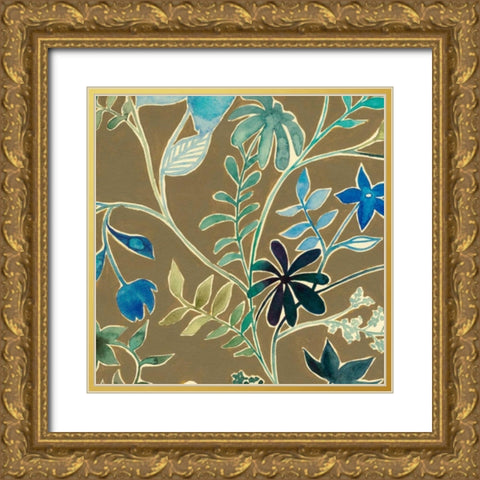 Flower Garland IV Gold Ornate Wood Framed Art Print with Double Matting by Popp, Grace