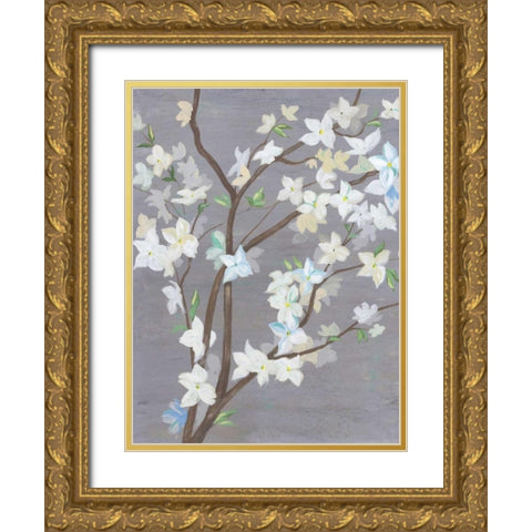 Cherry Blossom Haze I Gold Ornate Wood Framed Art Print with Double Matting by Popp, Grace