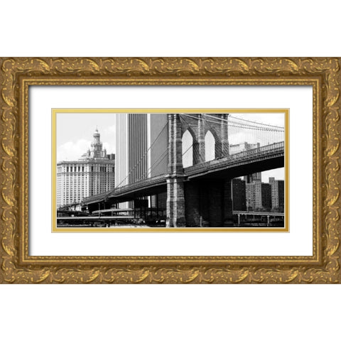 NY Scenes II Gold Ornate Wood Framed Art Print with Double Matting by Pica, Jeff