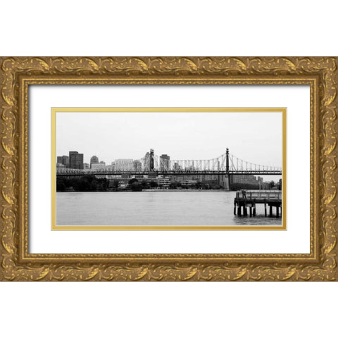 NY Scenes VI Gold Ornate Wood Framed Art Print with Double Matting by Pica, Jeff