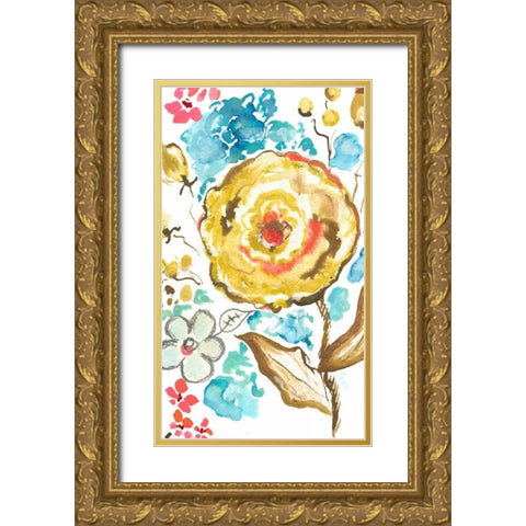 Sussex Garden I Gold Ornate Wood Framed Art Print with Double Matting by Minasian, Julia