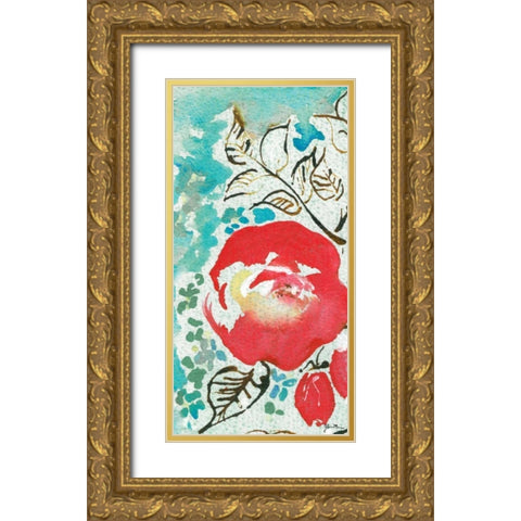 Sussex Garden III Gold Ornate Wood Framed Art Print with Double Matting by Minasian, Julia
