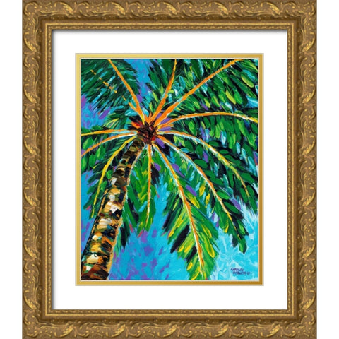 Under the Palms I Gold Ornate Wood Framed Art Print with Double Matting by Vitaletti, Carolee