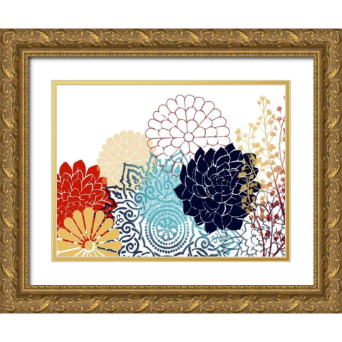 Bohemian Rosette II Gold Ornate Wood Framed Art Print with Double Matting by Popp, Grace