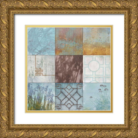 Spa Nine I Gold Ornate Wood Framed Art Print with Double Matting by Evelia Designs