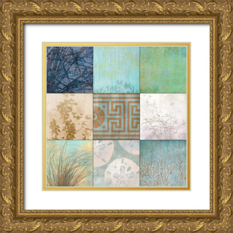 Spa Nine II Gold Ornate Wood Framed Art Print with Double Matting by Evelia Designs