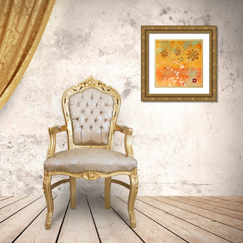 Ginger Fall I Gold Ornate Wood Framed Art Print with Double Matting by Evelia Designs
