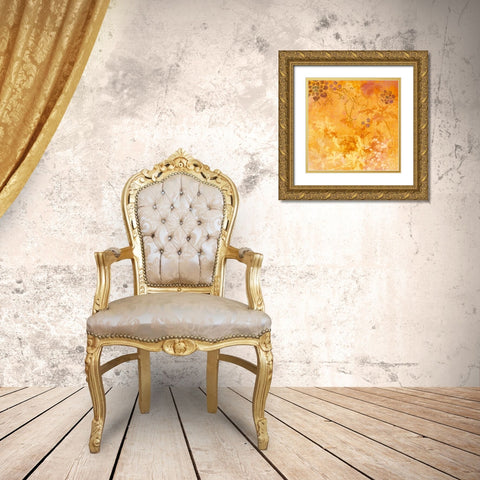 Ginger Fall II Gold Ornate Wood Framed Art Print with Double Matting by Evelia Designs
