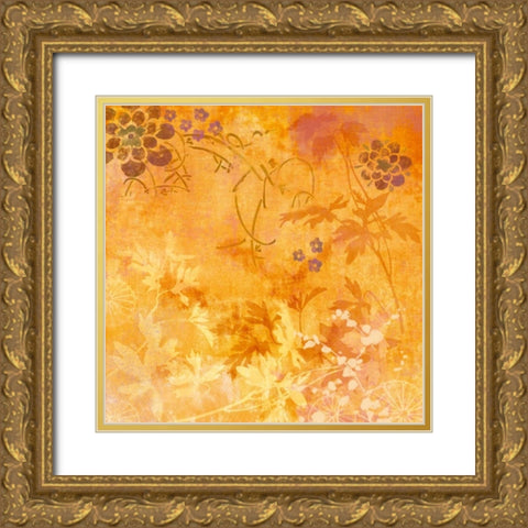 Ginger Fall II Gold Ornate Wood Framed Art Print with Double Matting by Evelia Designs