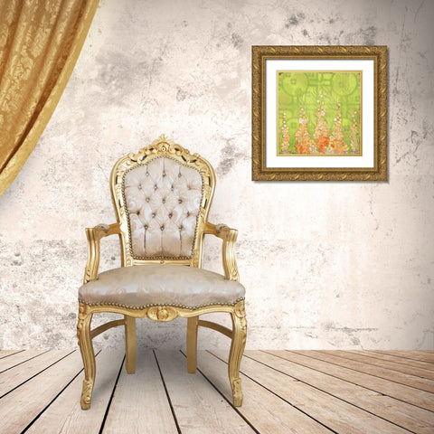 English Tea Garden I Gold Ornate Wood Framed Art Print with Double Matting by Evelia Designs