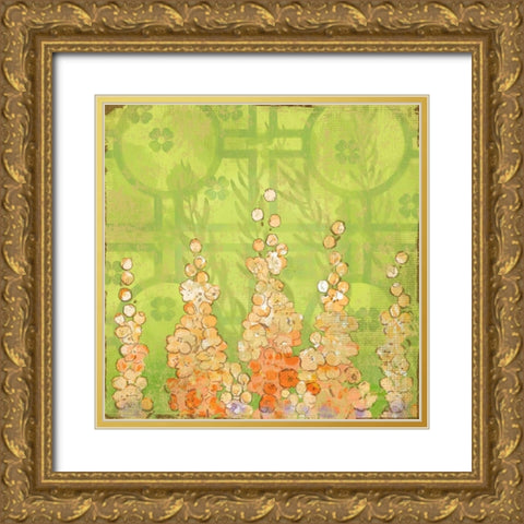 English Tea Garden I Gold Ornate Wood Framed Art Print with Double Matting by Evelia Designs