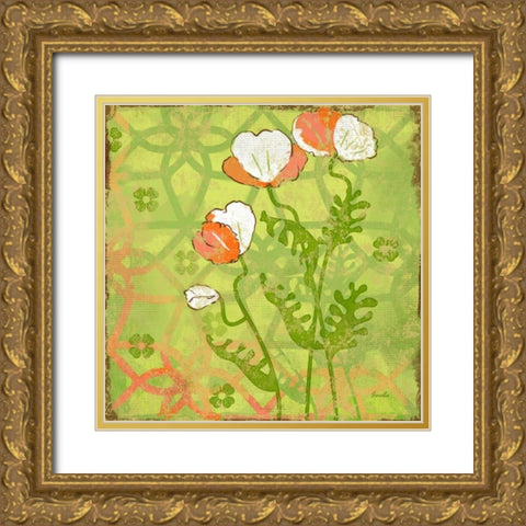 English Tea Garden IV Gold Ornate Wood Framed Art Print with Double Matting by Evelia Designs