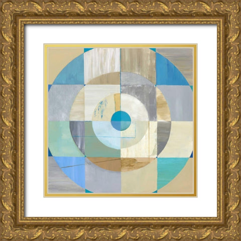 Circle Center I Gold Ornate Wood Framed Art Print with Double Matting by Joy, Julie