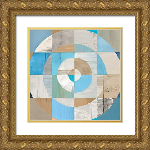 Circle Center II Gold Ornate Wood Framed Art Print with Double Matting by Joy, Julie