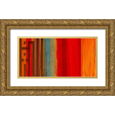 The Language of Color I Gold Ornate Wood Framed Art Print with Double Matting by Orlov, Irena