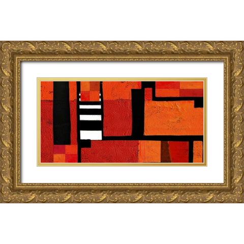 Being There I Gold Ornate Wood Framed Art Print with Double Matting by Orlov, Irena