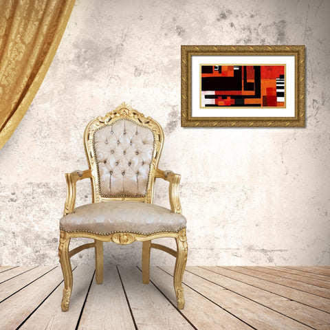 Being There II Gold Ornate Wood Framed Art Print with Double Matting by Orlov, Irena
