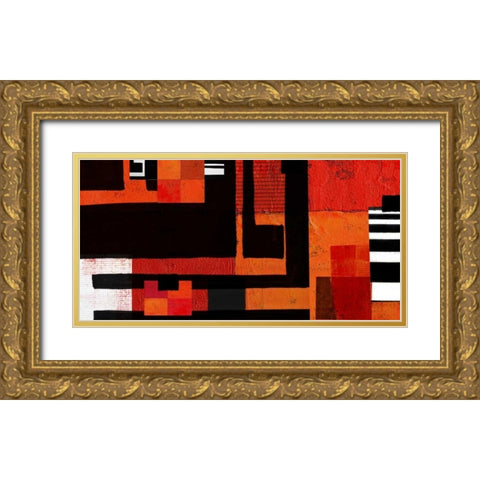 Being There II Gold Ornate Wood Framed Art Print with Double Matting by Orlov, Irena
