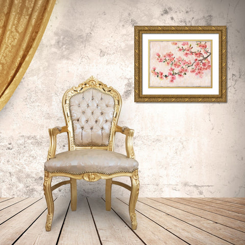 Cherry Blossom Composition I Gold Ornate Wood Framed Art Print with Double Matting by OToole, Tim