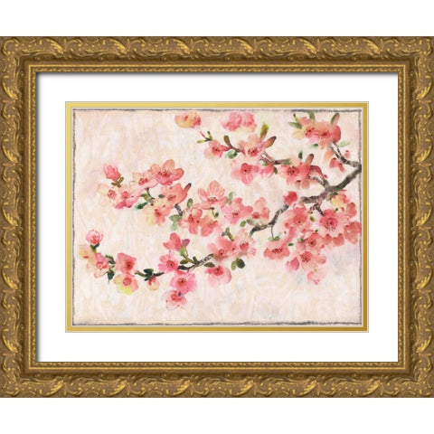 Cherry Blossom Composition I Gold Ornate Wood Framed Art Print with Double Matting by OToole, Tim