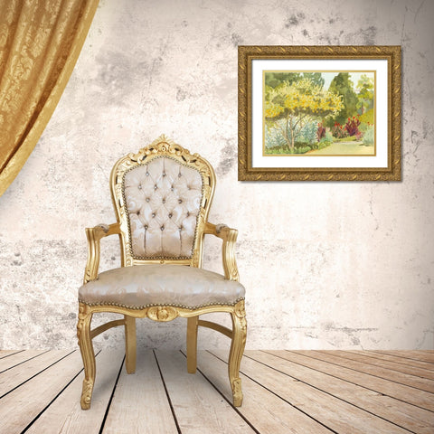 Plein Air Garden VI Gold Ornate Wood Framed Art Print with Double Matting by Miller, Dianne