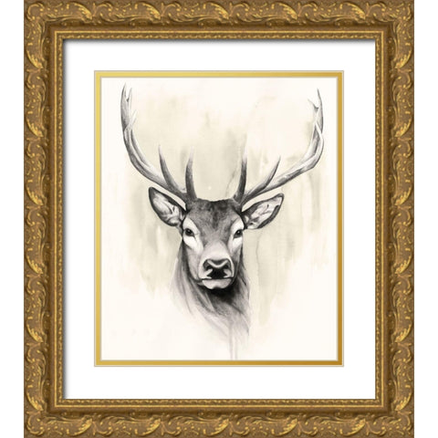 Timberland Animals I Gold Ornate Wood Framed Art Print with Double Matting by Popp, Grace