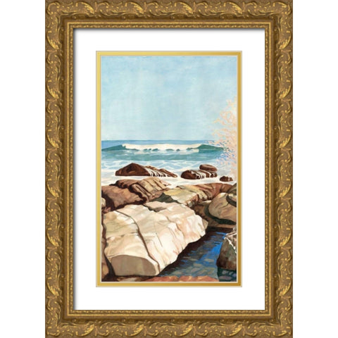 Sea Spray I Gold Ornate Wood Framed Art Print with Double Matting by Miller, Dianne