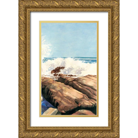 Sea Spray II Gold Ornate Wood Framed Art Print with Double Matting by Miller, Dianne
