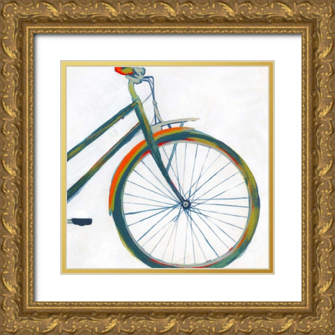 Bicycle Diptych II Gold Ornate Wood Framed Art Print with Double Matting by Popp, Grace