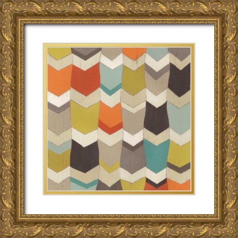 Pattern Undulation I Gold Ornate Wood Framed Art Print with Double Matting by Vess, June Erica