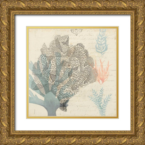 Sea Ephemera III Gold Ornate Wood Framed Art Print with Double Matting by Popp, Grace