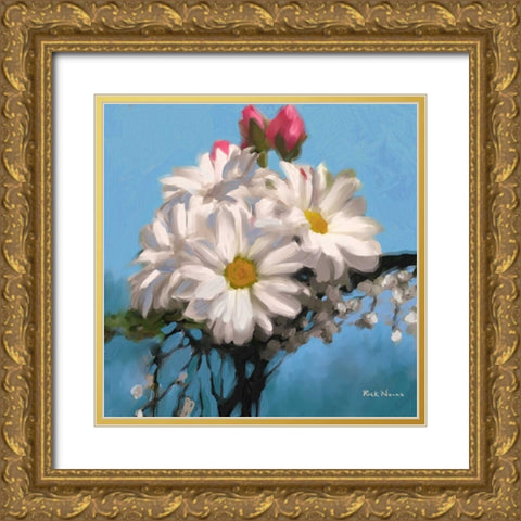 Still Floral II Gold Ornate Wood Framed Art Print with Double Matting by Novak, Rick